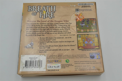 Breath of Fire - UKV - I æske - GameBoy Advance spil (B Grade) (Genbrug)